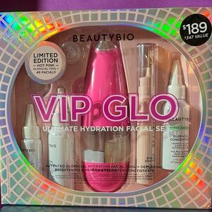 BeautyBio VIP Glo Hot Pink Facial Tool Set